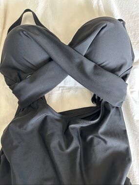 Black Crisscross One-Piece Swimsuit - Supportive Women’s Swim